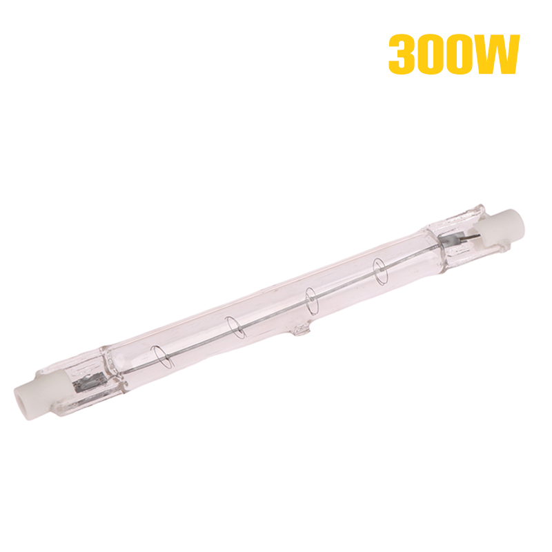 Bombilla halógena R7s lineal de doble extremo para decoración del hogar, lámpara halógena de 100/200/300W, 118mm, AC230V, 1 unidad: Gris