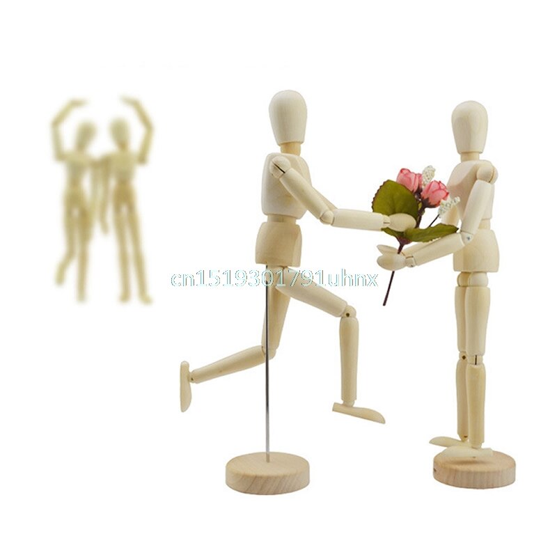 1Pc Artist Movable Limbs Male Wooden Figure Model Mannequin Art Class Sketching Drawing