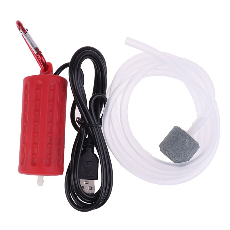 USB Mini Aquarium Filter Oxygen Air Pump For Fishing Tank Aquarium Tank Parts: Rood