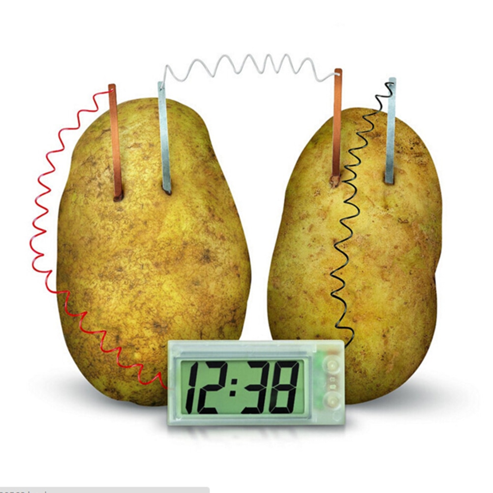 Potato Clock Novel Green Science Project Experiment Kit grappige educatief DIY materiaal voor kinderen kinderen Lab Home School Toy