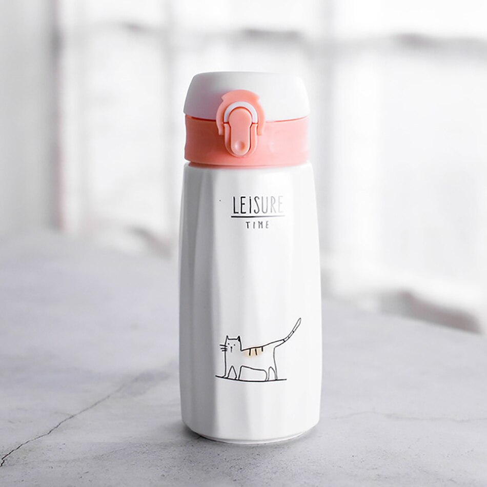 Cute Cat Mug Portable Porcelain Cat Mugs Coffee Milk Thermos Cup Mug Tumbler Cartoon Cat Ceramic Mug: 1