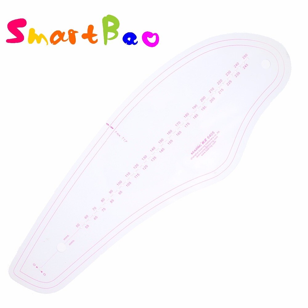 French Curve Ruler Sewing Pattern Making Flexible Plastic Dress Making Ruler for Tailor 5mm Spacing Curved Lines #6405