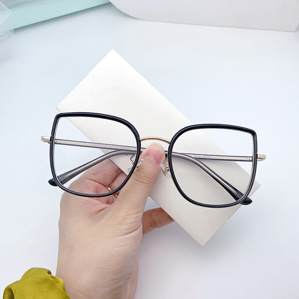 Gafas ópticas metálicas con forma de mariposa para chica joven, lentes de lente graduada sin marco, estilo novedoso, JD1009