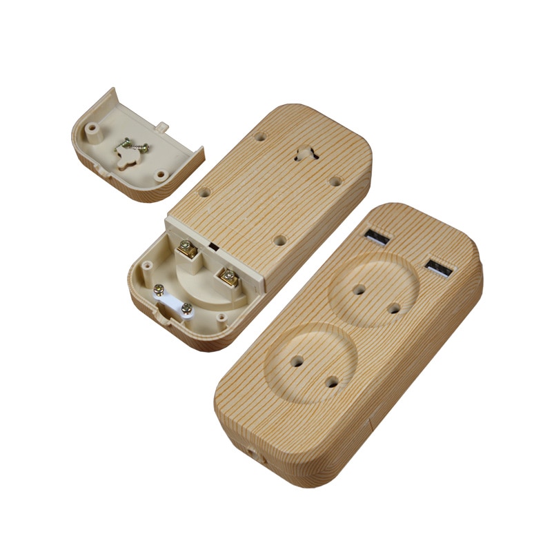 USB extension Socket charger Double USB Port 5V 2A Usb wood tree color usb murale FZ-04