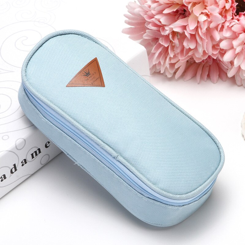 High Canvas Fabric Multifunctional Pencil Box Large Capacity Pencil Case Portable Pen Holder Kid Stationery Box: 4