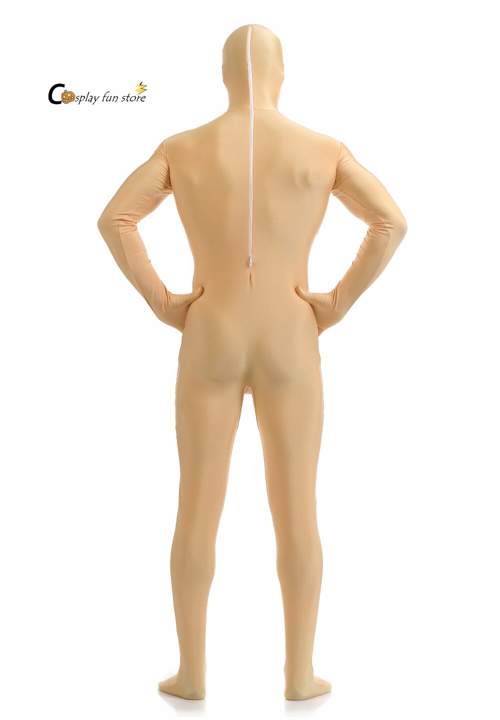 Volwassen full body spandex lycra zentai pak licht nude strakke pakken pure kleur halloween feest unitard