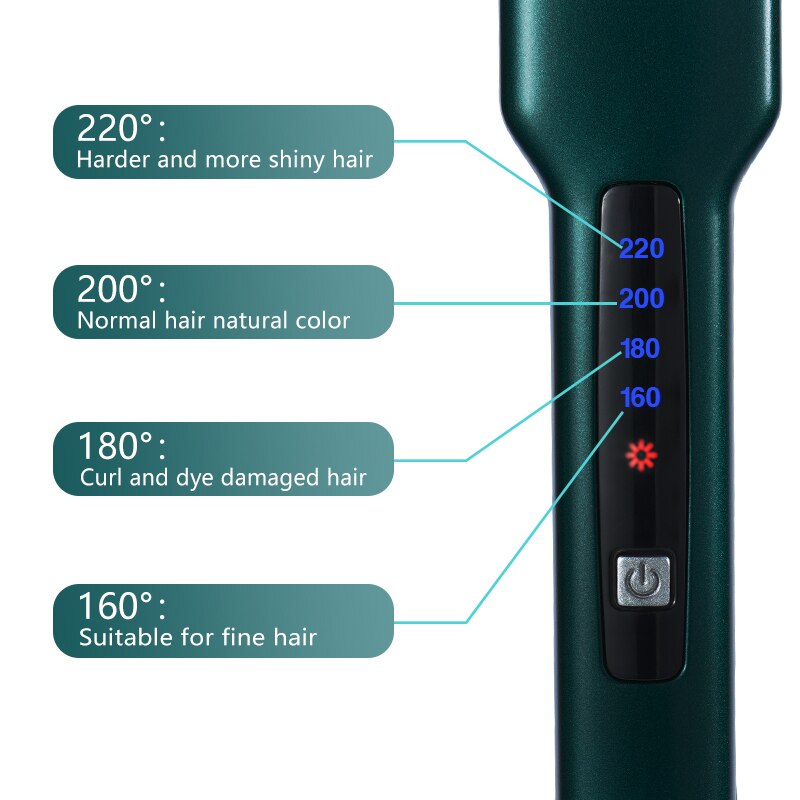 Multifunctional Hair Straightener Ceramic Coated Plate Hair Curler Hair Comb Straighteners Curling Hair Iron F45