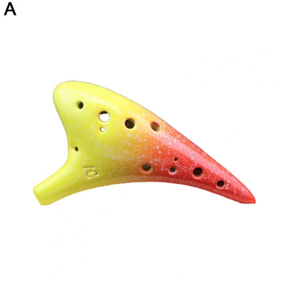 Alto C Ocarina 12 Hole Musical Collection Ceramic Tenor Ocarina Flute Instrument for Beginner Musical Instruments: A