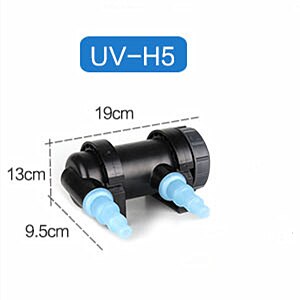 JEBO Aquarium UV Sterilizer Lamp Pond Fish Tank UV Kill Algae Ultraviolet Filter Clarifier Water Cleaner AC220-240V 5W-36W: 5W