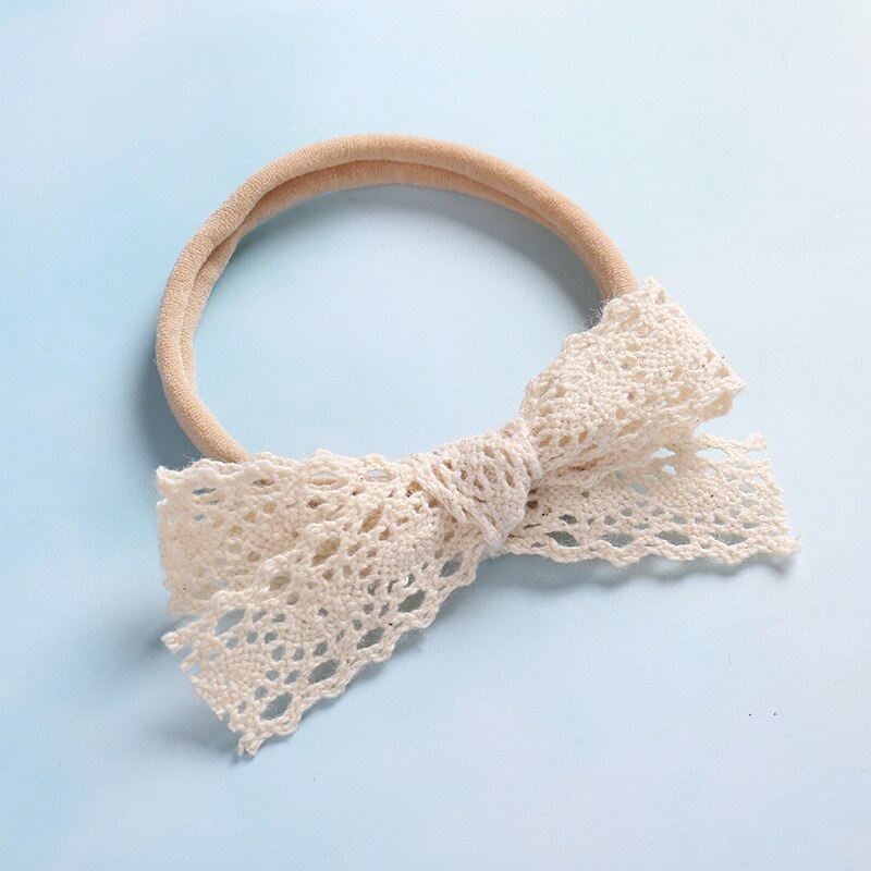 Diadema o pinzas para el pelo de nailon con lazo de encaje Vintage, para Baby Shower: 6