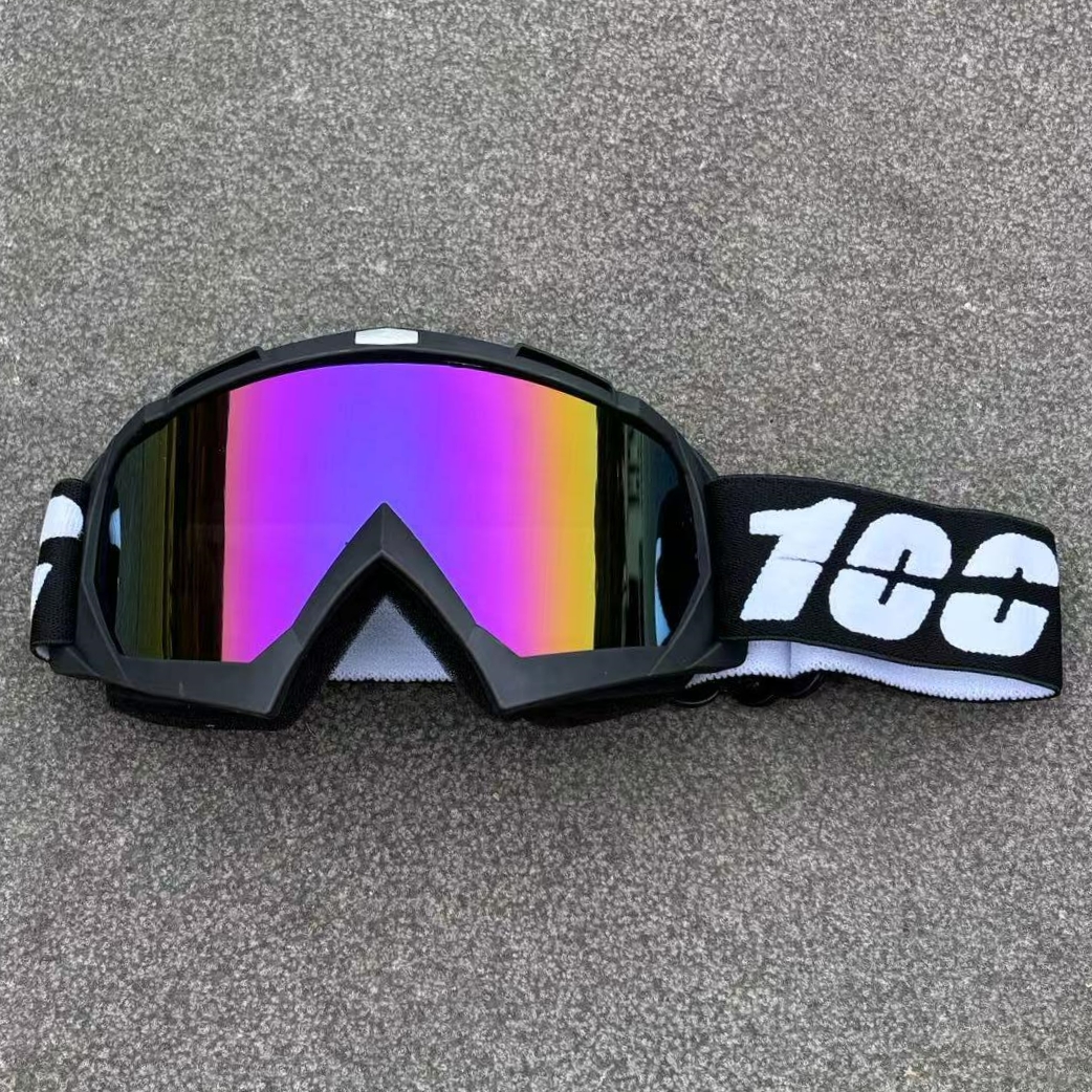 100 motorcykelglasögon motocrossglasögon terrängsolglasögon för män mtb atv mask vindtät skydd cykelglasögon racingglasögon: Gul