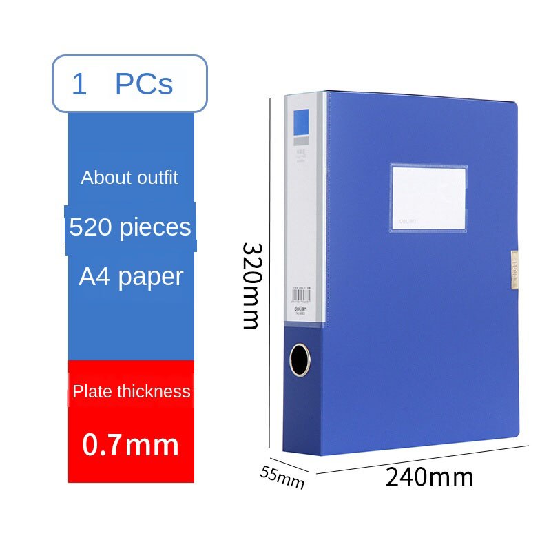 A4 File Box Gluing Plastic Storage Box File Organizer Box Document Box Thickening Label Organiser 1pcs: Style 3