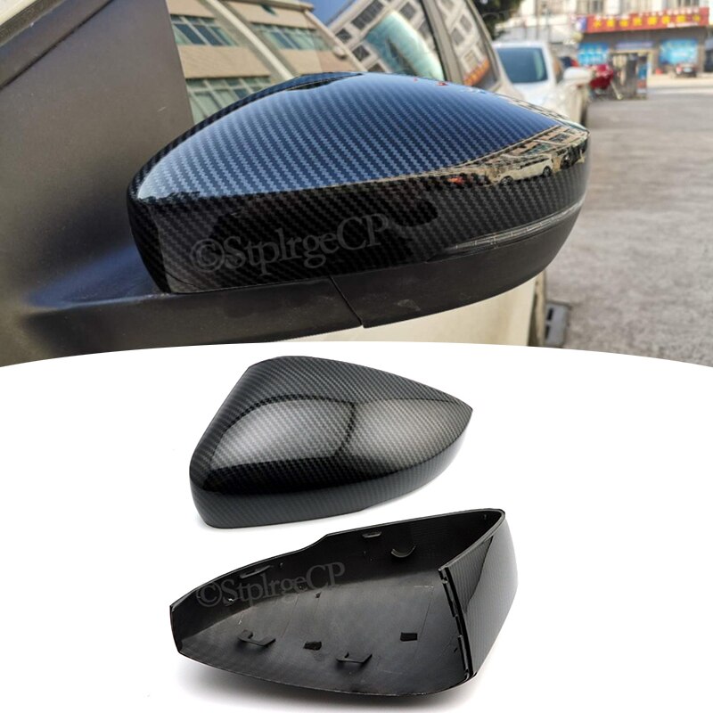 Side Mirror Cover caps For Volkswagen Polo MK5 6R 6C (Carbon look) Door wing replacement