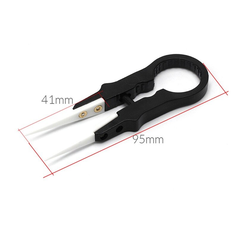 Heat Resistant DIY Multifunctional Screwdriver Pointed Ceramic Tweezers Stainless Steel Handle Electronic Equipment#1