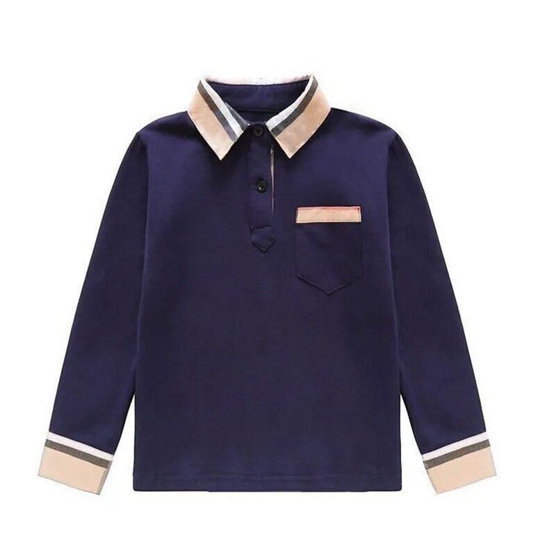 Bébé garçons t-shirts enfants bande dessinée rayure treillis à manches longues T-shirt enfant Patchwork vêtements automne printemps garçon chemise enfants hauts