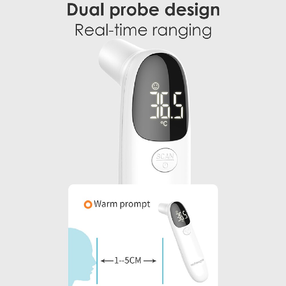 Contactloze Infrarood Digitale Thermometer Baby Volwassen Voorhoofd Oor Temperatuurmeting Handheld Thermometer Led Display