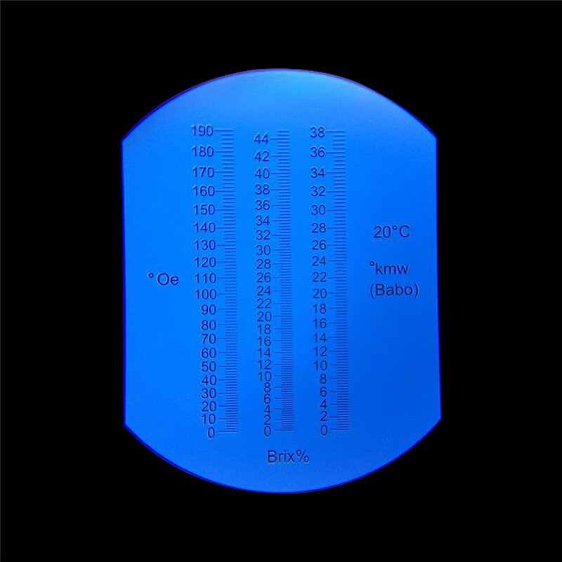 Yieryi 3 in 1 brix refraktometer  , 0 to 44%  brix 0 to 190 oe oechsle 0 to 38 kmw refractometer vin øl juice måleinstrument