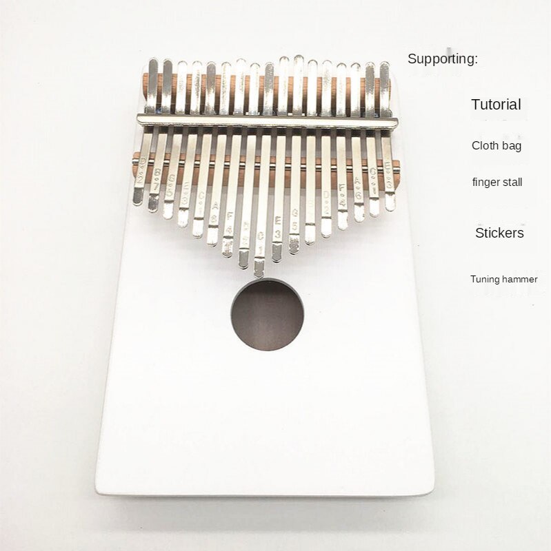 The 10/17-Key Kalimba Thumb Piano Is Made Of Single-Board High Wooden Mahogany Human Musical Instrument.: 17 tone C