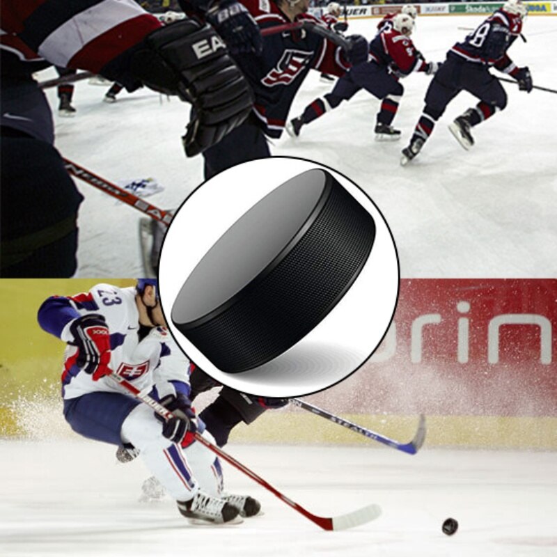 Hockey sobre hielo Puck Internacional, Hockey sobre hielo hecho de goma, 7,5 cm de diámetro, 0,14 kg de peso