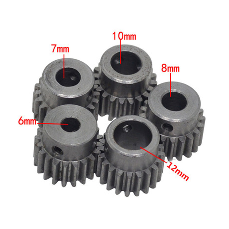 Metalen Ijzer Tandwiel Met 1 Modulus 20 Tanden De Diameter Van Innerlijke Gat 6MM 7MM 8MM 10MM 12MM Gear Gebruik Voor Motor Mechanische etc