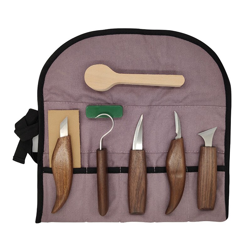 1/3/5/7/10/12pcs Chisel Woodworking Cutter Hand Tool Set Wood Carving Knife DIY Peeling Woodcarving Spoon Carving Cutter Kits: 7PCS
