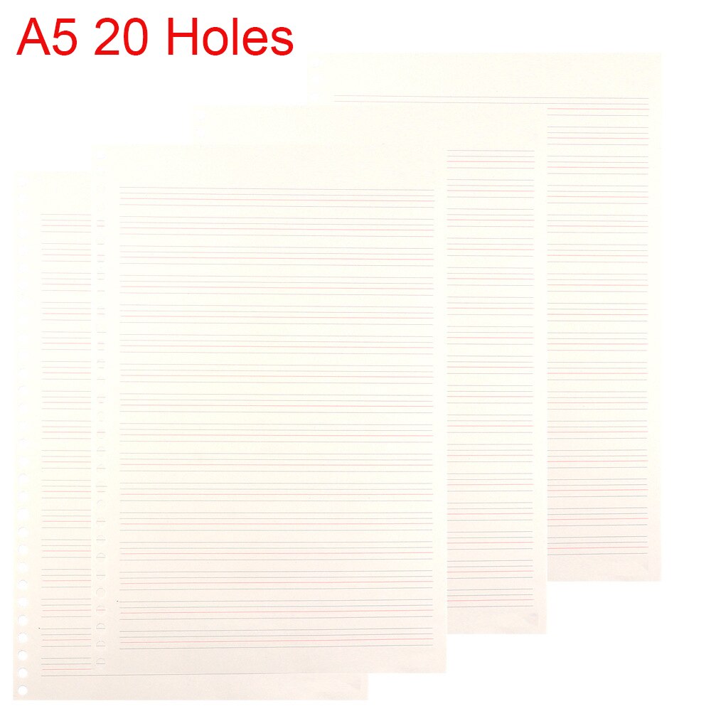 A5 B5 A4 Loose Leaf Notebook Refill Journal Plannner Notebook Inner Page 50 Sheets Diary Weekly Monthly DIY Inside Spiral Paper: A5 20Holes 50Sheets6