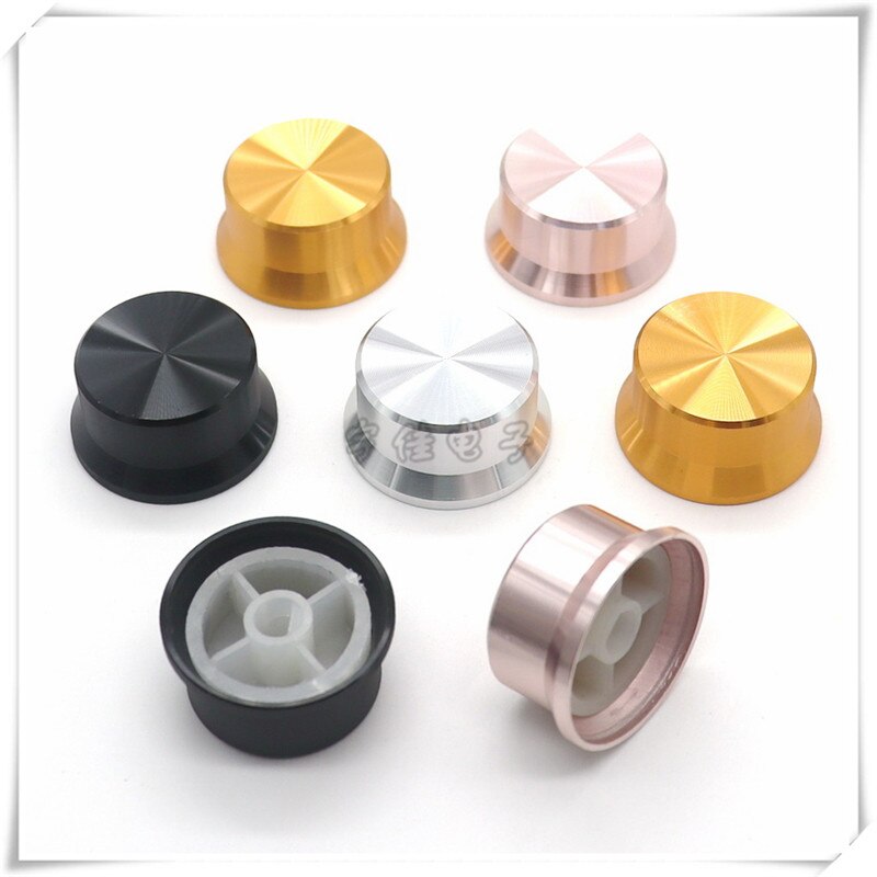 2 Piece 30*15MM half shaft Aluminum alloy knob potentiometer rotary encoder volume switch knob suitable for D axis 6MM