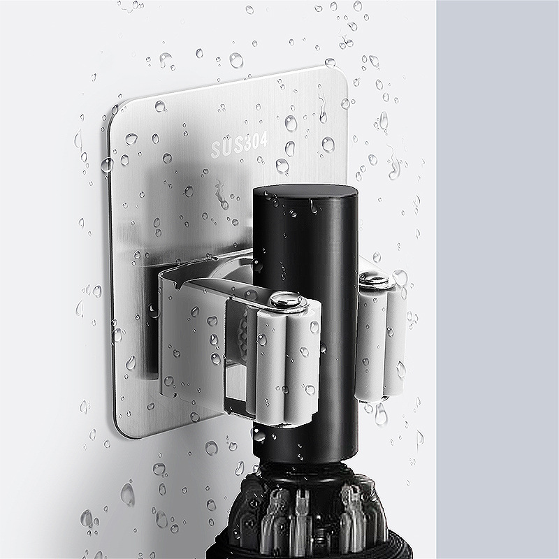 Adhesive Multi-Purpose Hooks Wall Mounted Mop Organizer Holder RackBrush Broom Hanger Hook Kitchen bathroom Strong Hooks