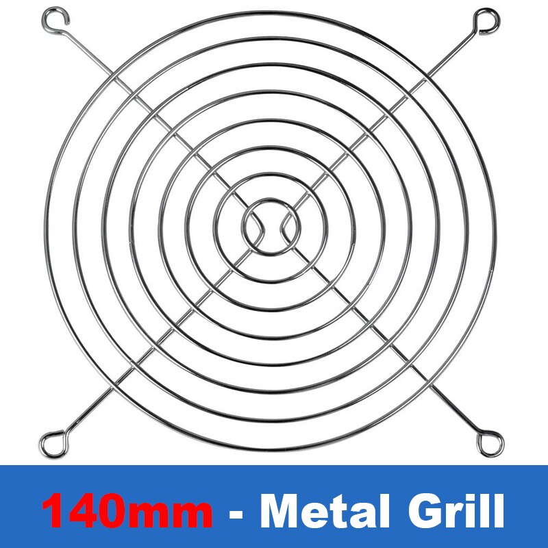 Metal Fan Grill Cover PC Computer 140mm 120mm 90mm 80mm CPU Case Cooler Protector 3D Printer 40mm 60mm Radiator-Silver: 14CM