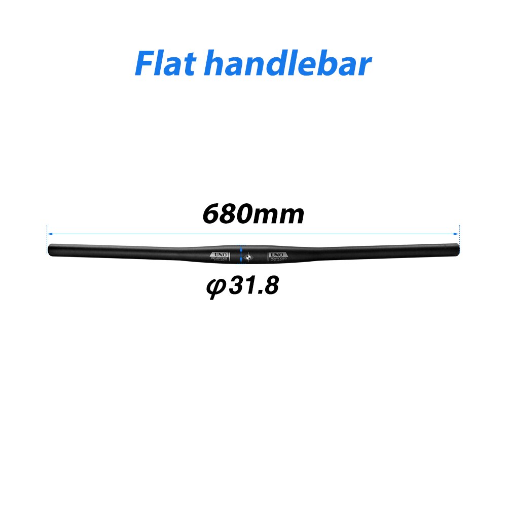 UNO Bicycle Handlebar MTB Bike Handlebar 640/680/720/740/760/780/800mm Alu Handlebar For Bicycle Rise Flat Bar Bycicle Parts: 31.8x680mm flat bar