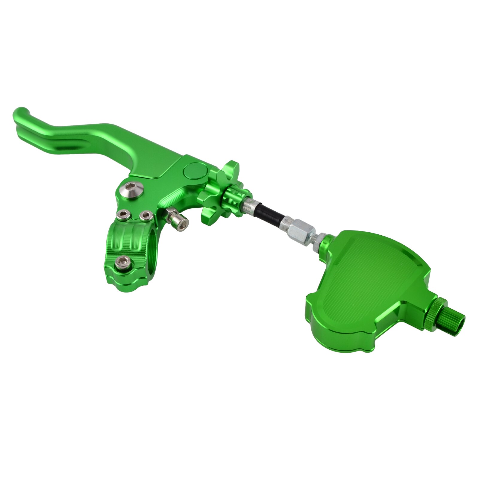 Levier d&#39;embrayage court, système de câble facile à tirer, pour Kawasaki Z650 Z750 Z900 Z800 Z1000 ZX6R ZX10R KX125 KX250 KX250F KX450F KLX: Set Green