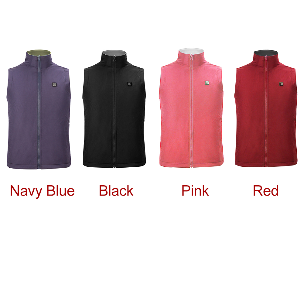 Thermische Vest Carbon Fiber Mannen Vrouwen Winter Jas Verstelbare Temperatuur Zachte Kleding Vest Elektrische Verwarming Solid