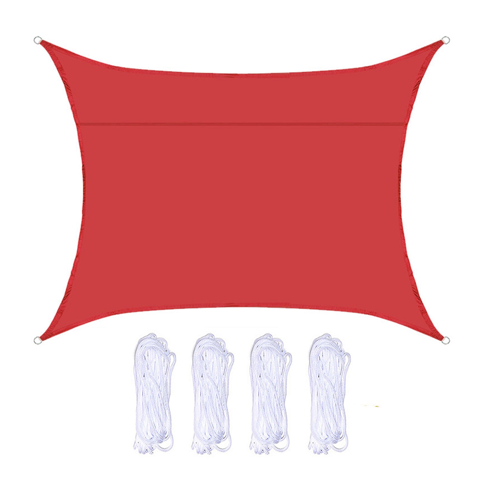 Rectangular Shade Sail UV Block Cloth Awning Sunshade Patio Canopy Anti-UV With 4 Ropes High Density Sunshades Awnings