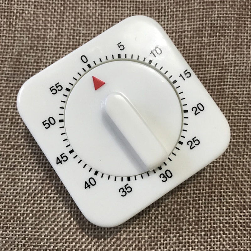 60 Minutes Square Mechanical Timer Switch Suitable For Timing Control Kitchen Timer Reminder Countdown Kitchenware Supplies P20