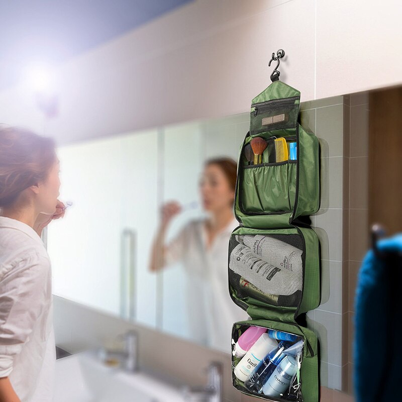 Klsyanyo Multi-funktionale Wasserdichte Kompakt Hängen Kosmetische Reisetasche Toiletry Neceser Waschen Tasche Make-Up Necessaire Organizer