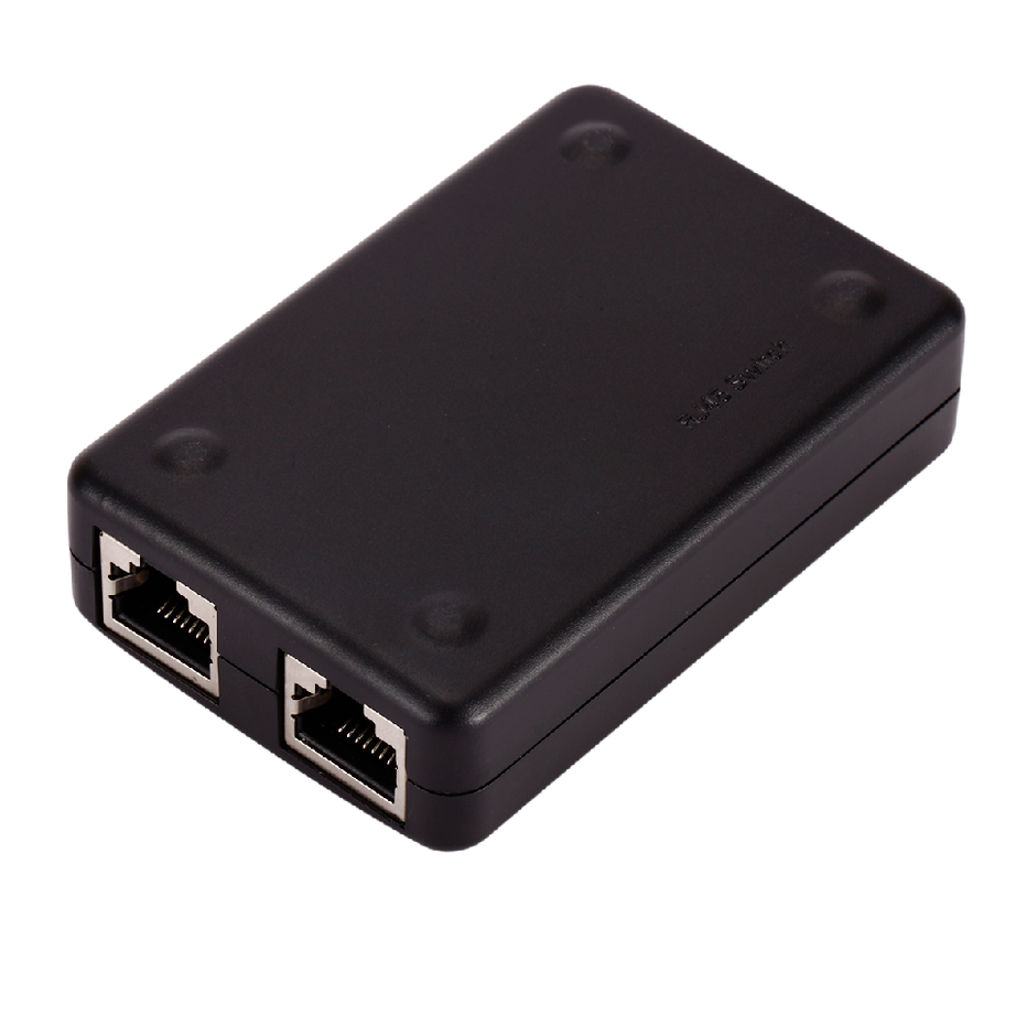 GRWIBEOU 2 Ports RJ45 CAT6 LAN HUB Network Switch Box Selector For Laptop 2 In 1 Out Ethernet Network Cable Splitter Connector
