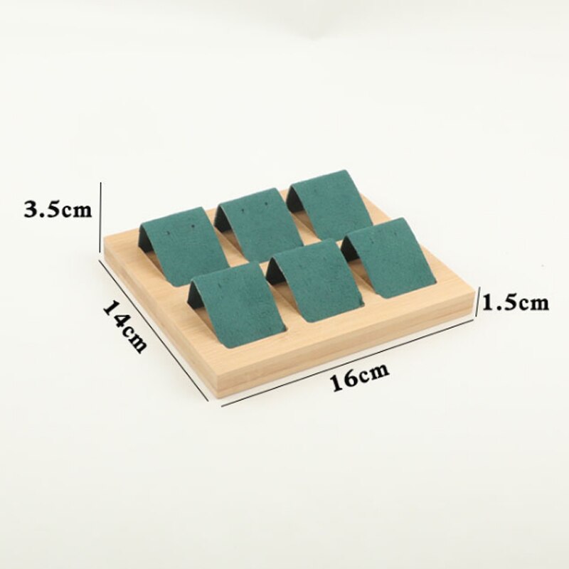 Drewniany schowek na kolczyki tacka na karty na akcesoria robić biżuterii wyświetlacz biżuteria pierścionek naszyjnik Organizer robić ekspozycji: 6 para