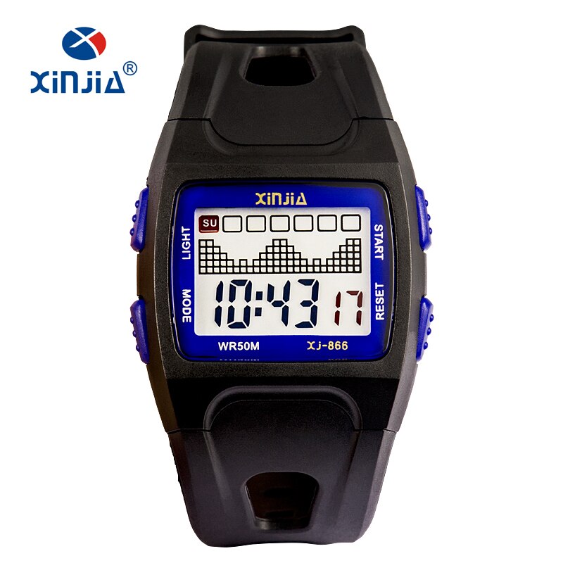 XINJIA Casual Jelly LED Digital Watch For Women Super 50M Waterproof Cute Children Kid Swimming Lady Plastic Shock