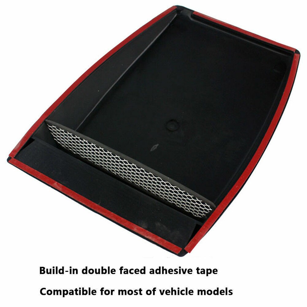 Universal Black Abs Plastic Auto Air Flow Intake Scoop Bonnet Hood Cover Hood Scoop Vent Bonnet Cover Universal
