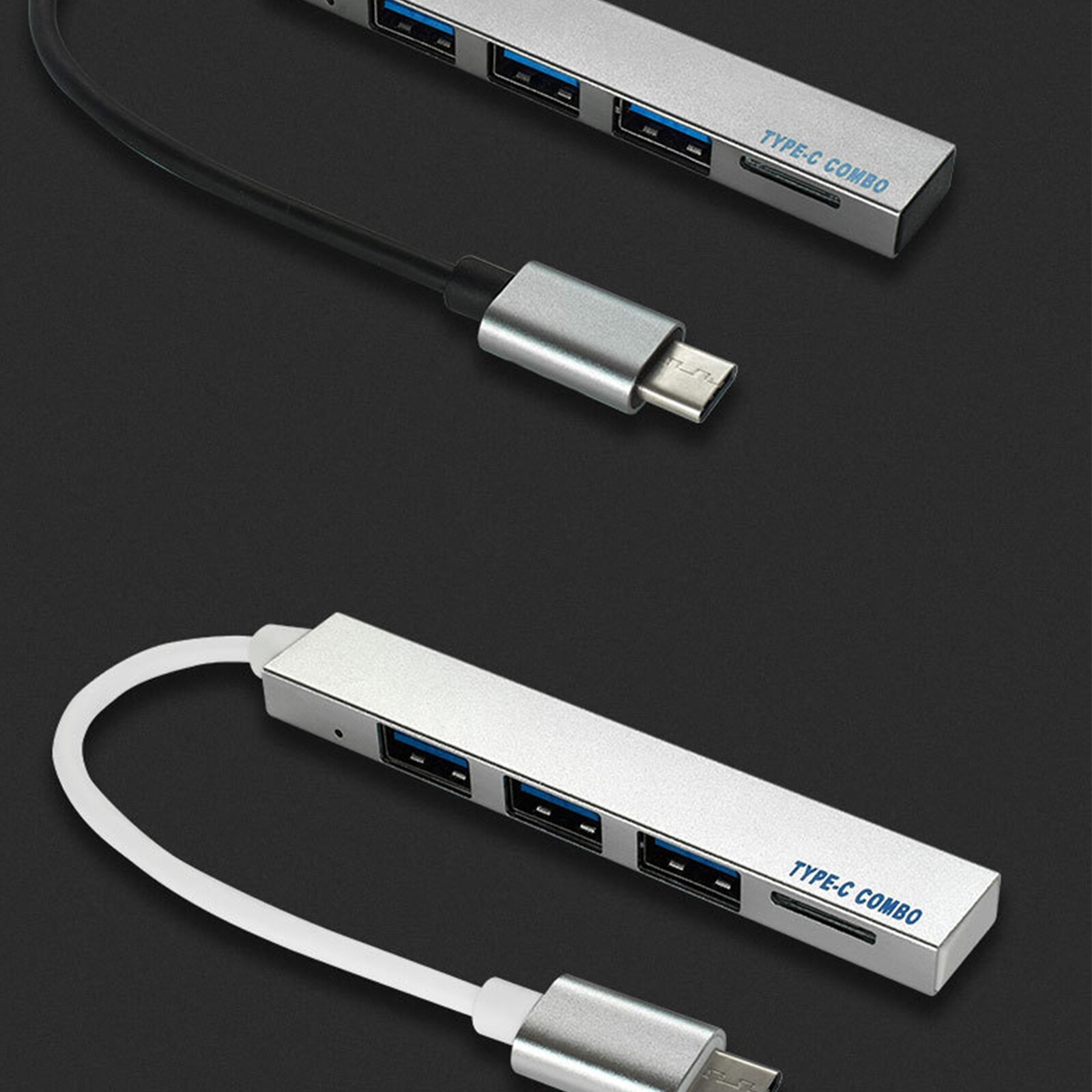 Expansion dock Type-C Hub Splitter Aluminum Alloy Type-C to USB 2.0 Adapter Card Reader