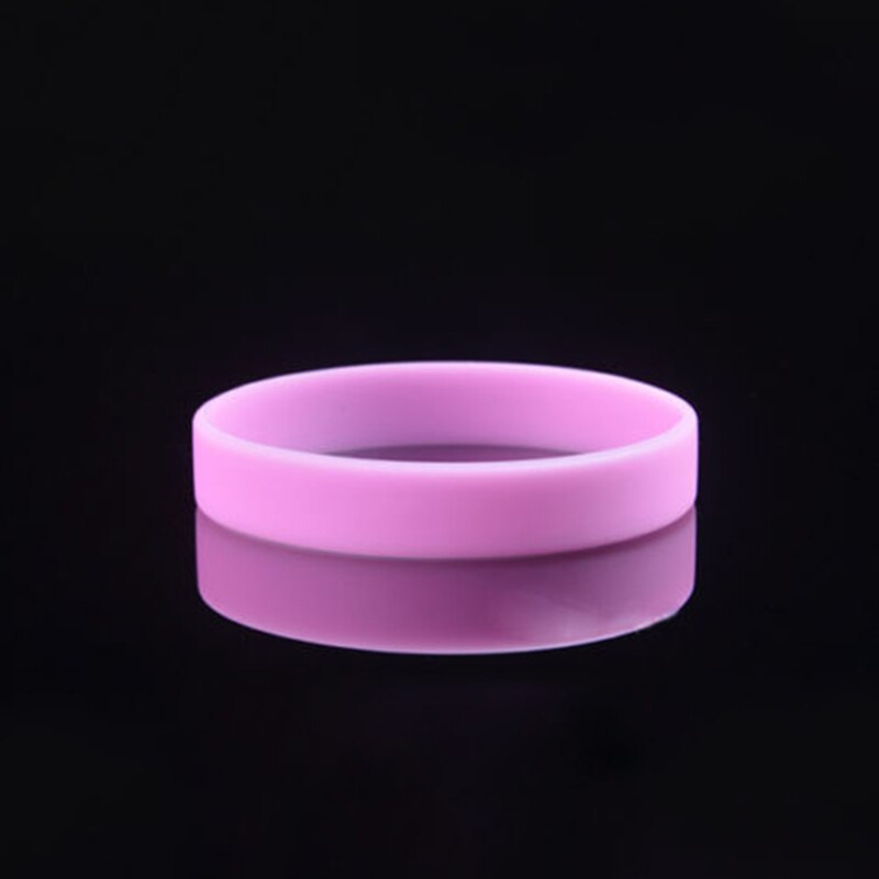 12 Kleuren 1Pc Vrouwen Mannen Silicone Rubber Armband Flexibele Wrist Band Manchet Armband Sport Jogger Running Casual Bangle: Pink
