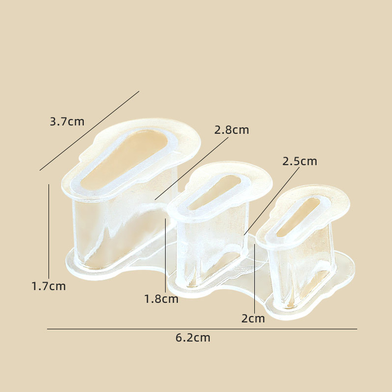 Corrector alisador de dedos en martillo de Gel de silicona, herramienta de ajuste para el cuidado de los pies y los pies rizados, 1-2 pares