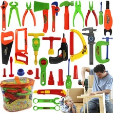 31pcs Kids Role Play Simulation Repair Tools Storage Box Suit Children Tools Set For Boys Girls Skill And Brain Training