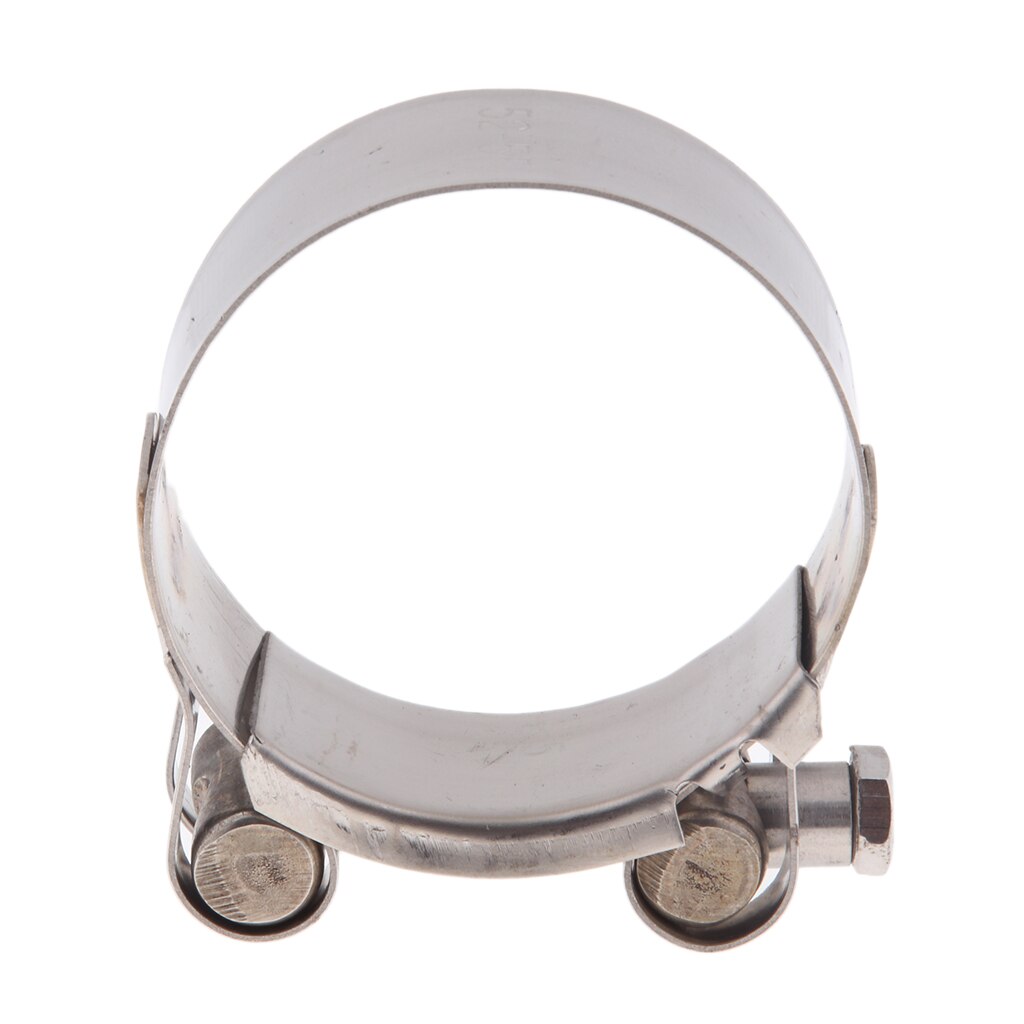 Abrazadera de tubo de escape de acero inoxidable para motocicleta, accesorio de alta resistencia para silenciador tipo deslizante, 32-55mm