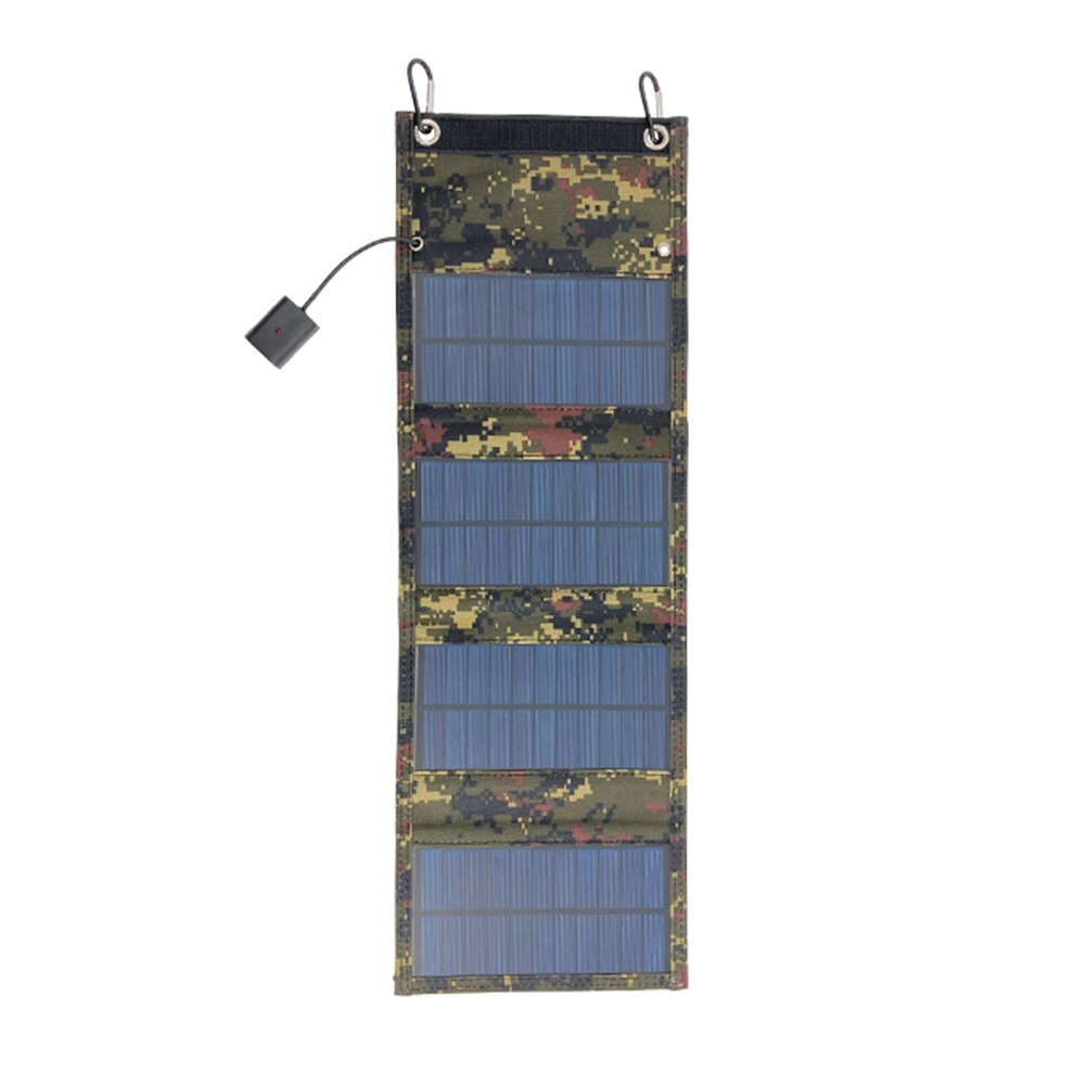 Solar Panel Portable Pack Mobile Power Solar Cells Battery Charger with Carabiner for Smartphone Backpack Outdoor Camping Hiking