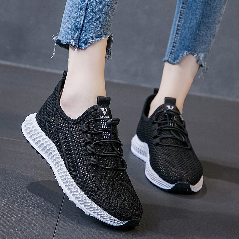 tenis feminino Women Tennis Shoes Female Gym Sport Shoes Stability Breathable Mesh Thick Sole Trainers zapatillas