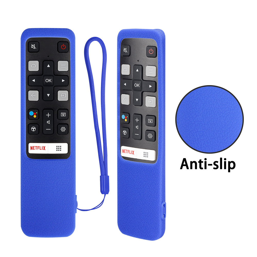 RC802V FNR1 z pilotem przypadkach dla TCL z systemem Android 4K Smart TV Netflix YouTube 49P30FS 65P8S 55C715 49S6800 43S434: blue