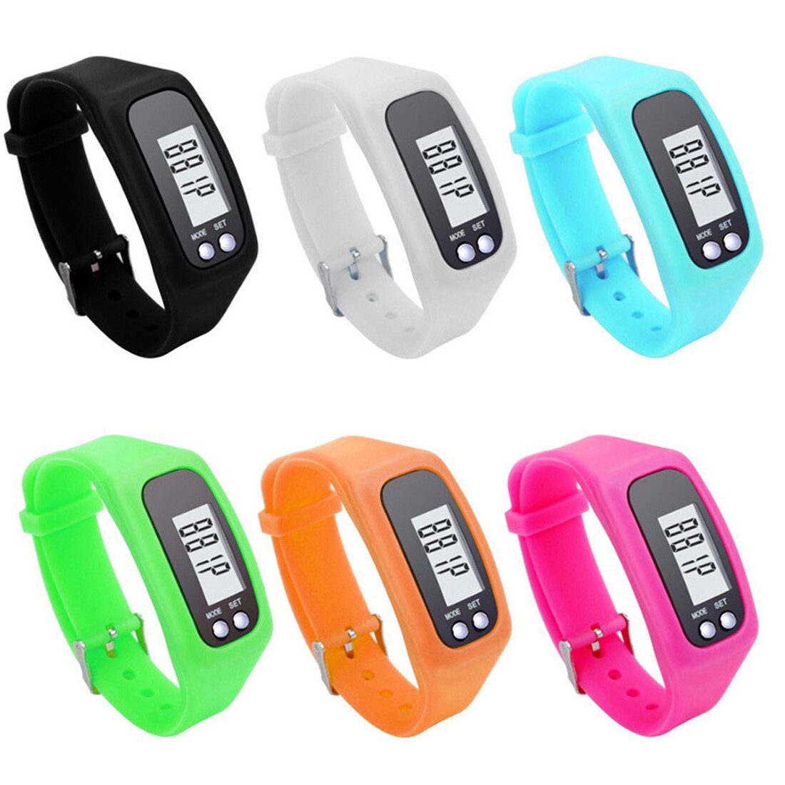 Brand Long-life battery Multifunction Digital Fitness Watch LCD Pedometer Running Step Calorie Walking Distance Counter