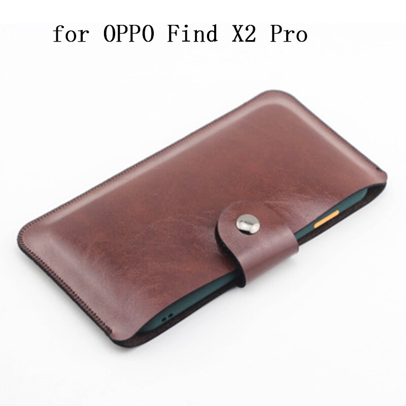 Magnetische Case Voor Oppo Vinden X2 Pro Pu Lederen Telefoon Tas Huid Oppo Vinden X2 Pro Sleeve Pouch Luxe handgemaakte Accessoires Tas