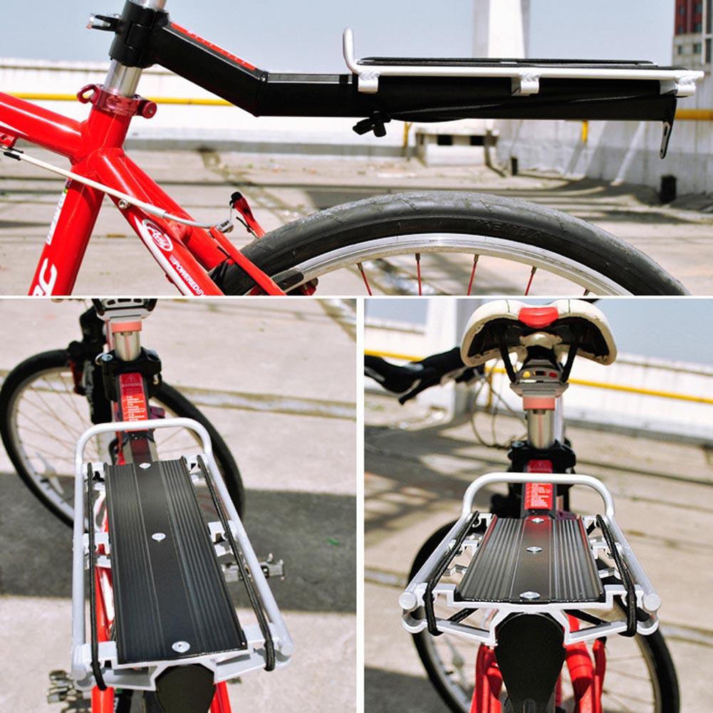 Porte-bagages Arrière Vélo Universel - Support Acier, Capacité 45 Kg, Quick Release, Noir